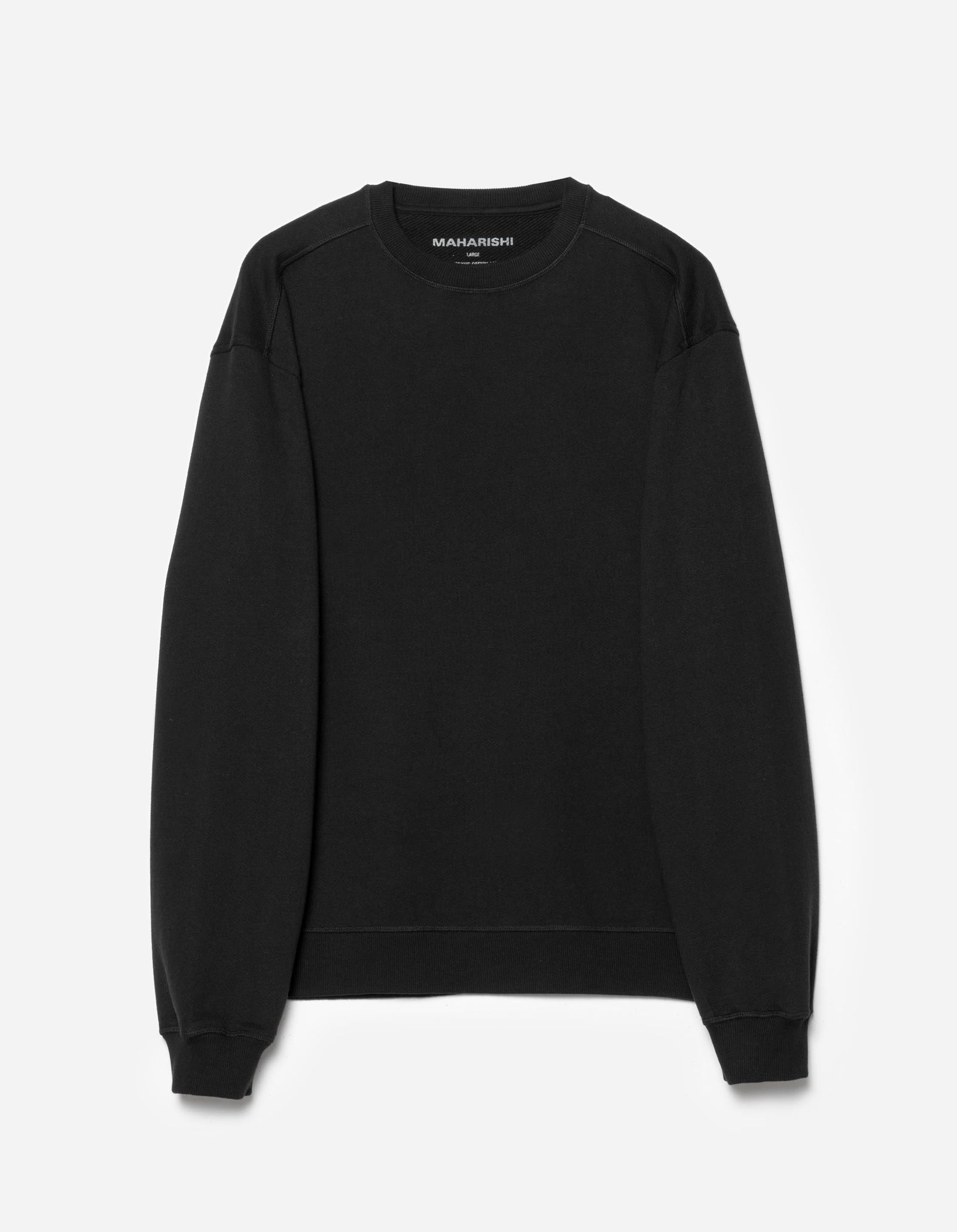 7125 Pointillist Dragon Embroidered Crew Sweat Black