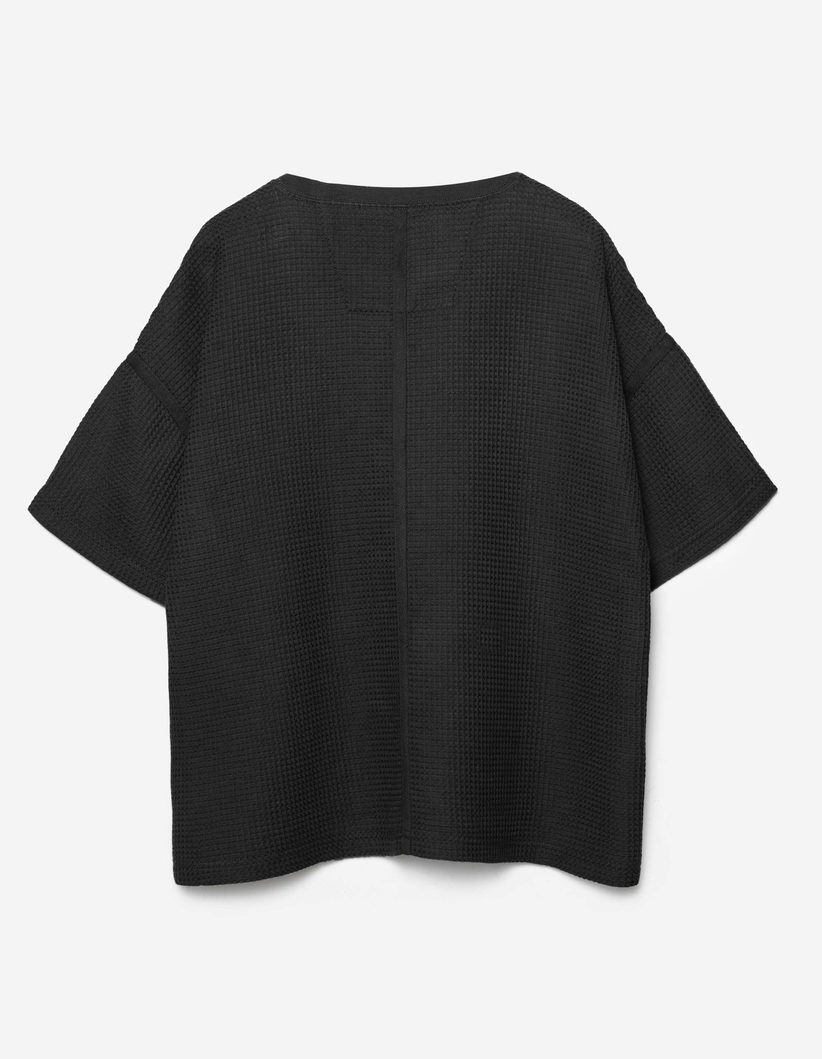 7127 Waffle Kimono T-Shirt Black