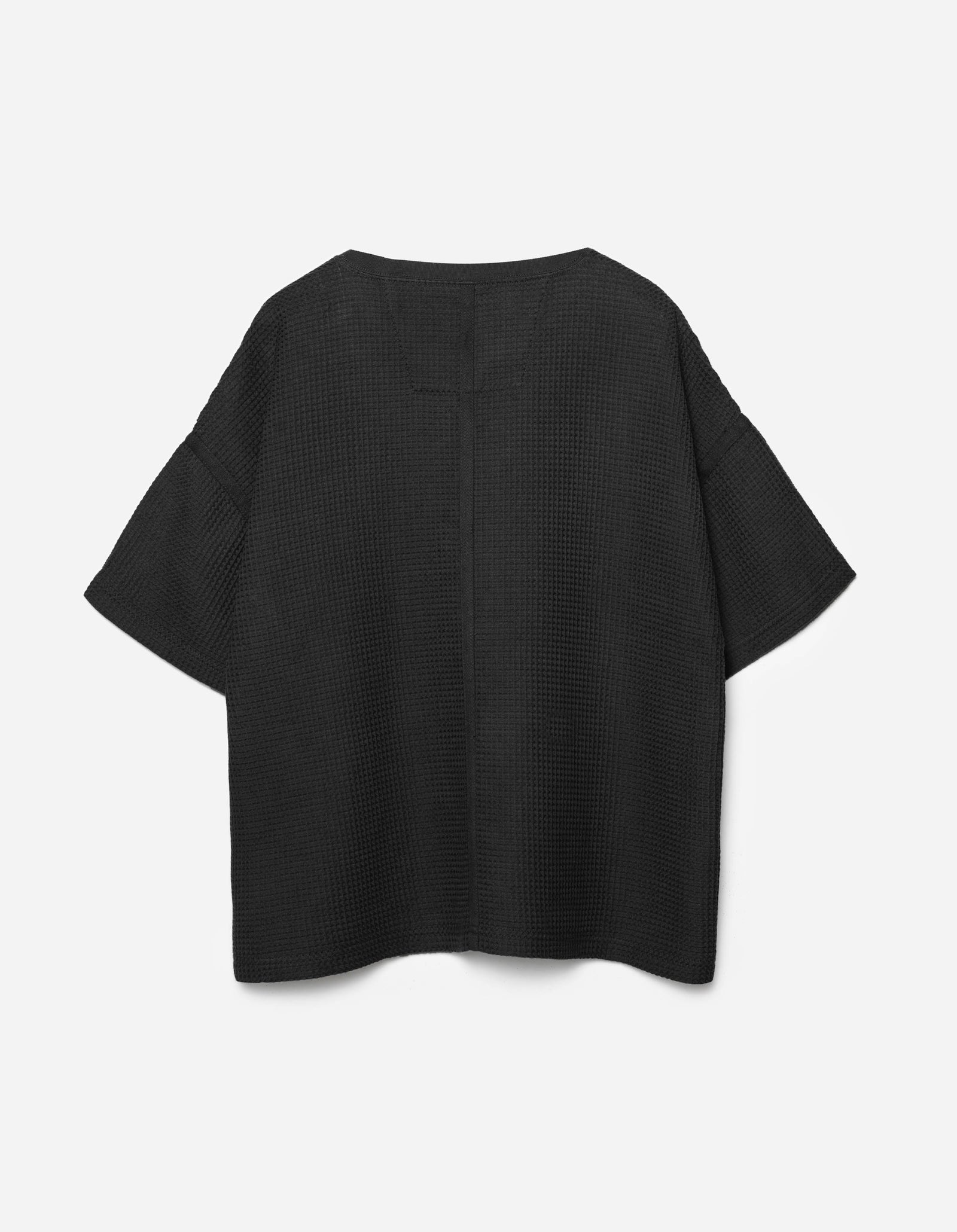 7127 Waffle Kimono T-Shirt Black