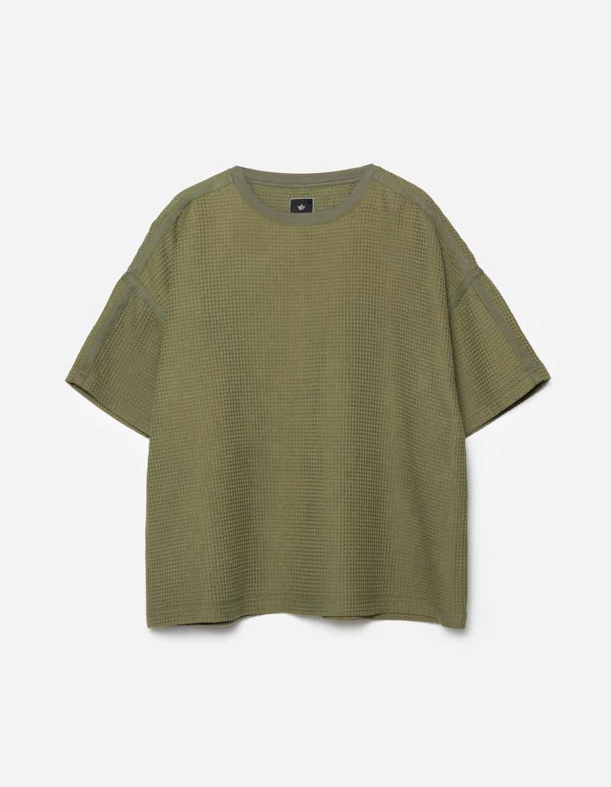 7127 Waffle Kimono T-Shirt Olive OG-107F