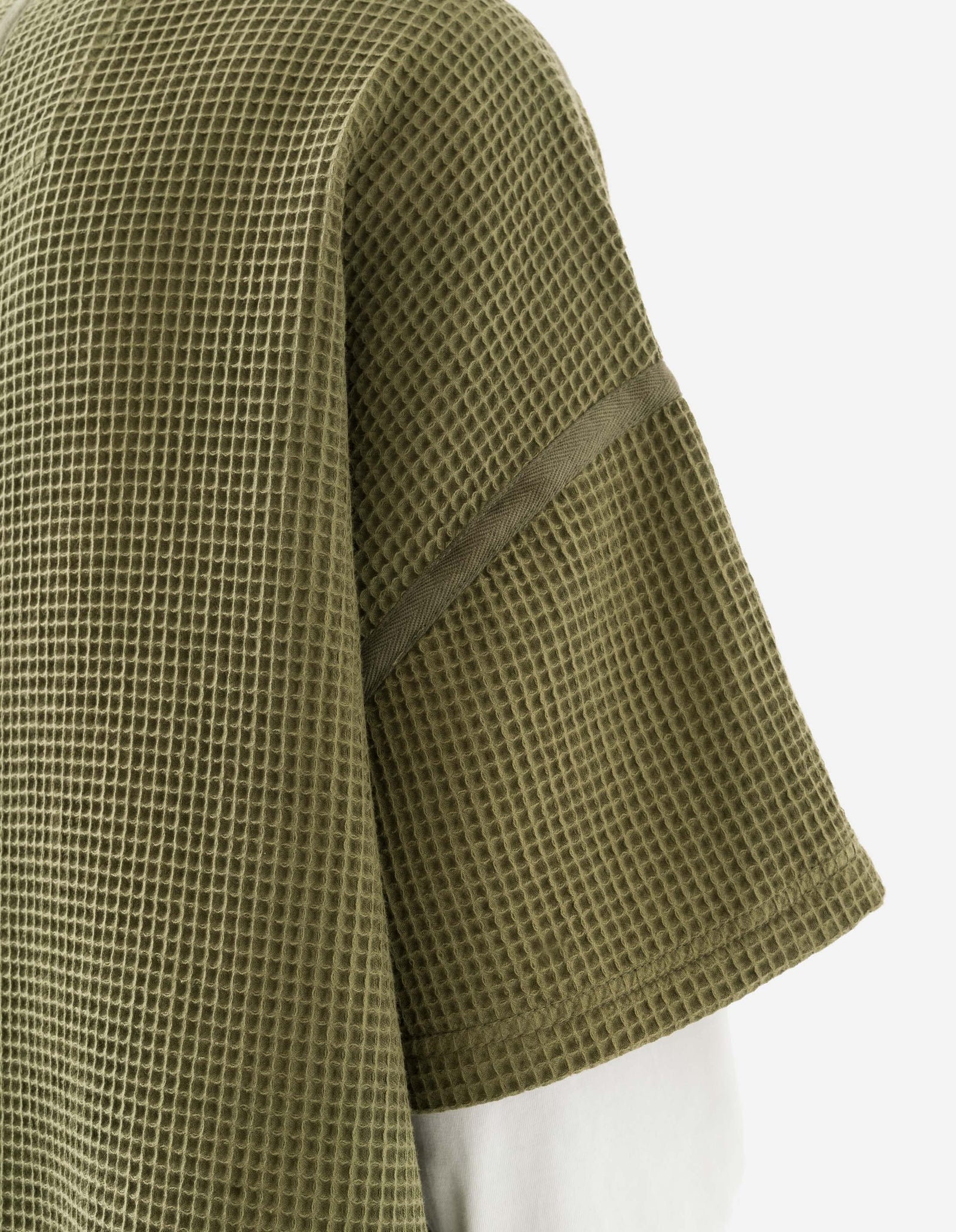 7127 Waffle Kimono T-Shirt Olive OG-107F