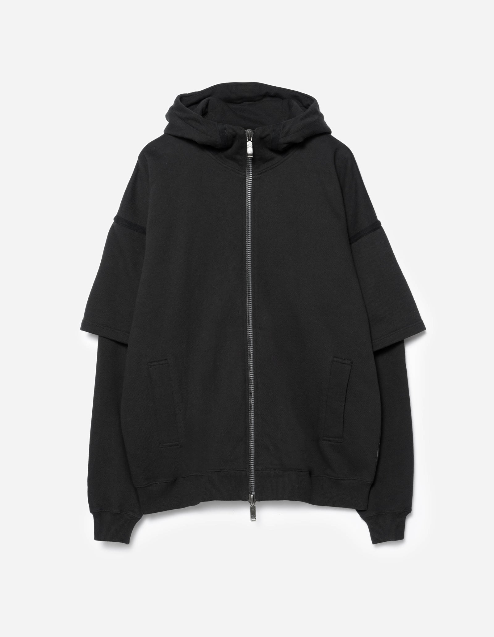7131 Kimono Hooded Sweat Black
