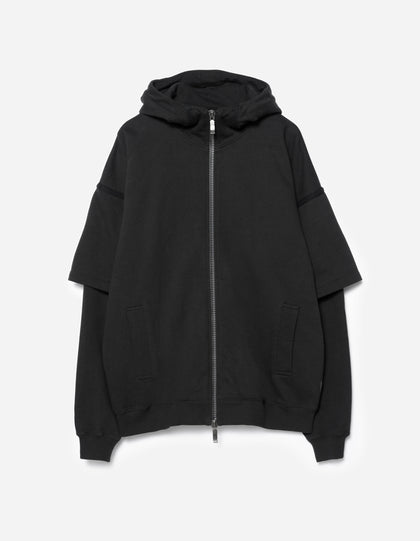 7131 Kimono Hooded Sweat Black