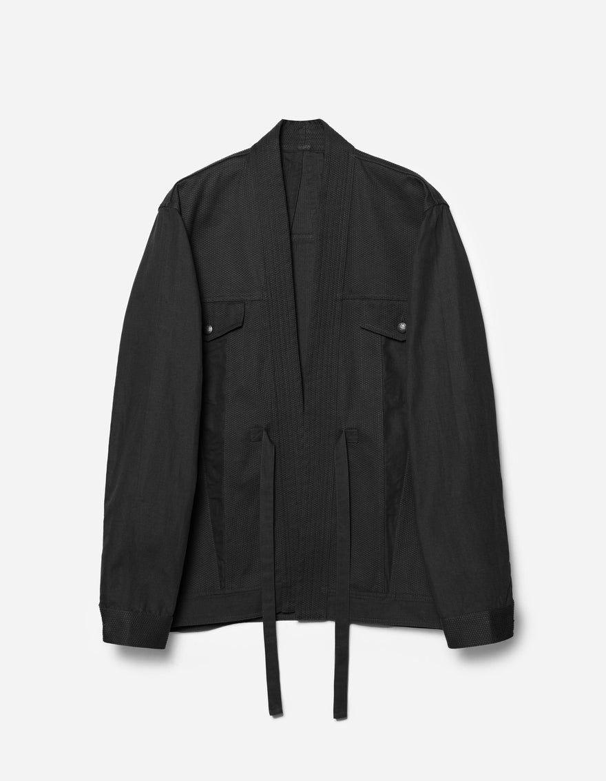7133 Hemp Hanten Trucker Jacket Black