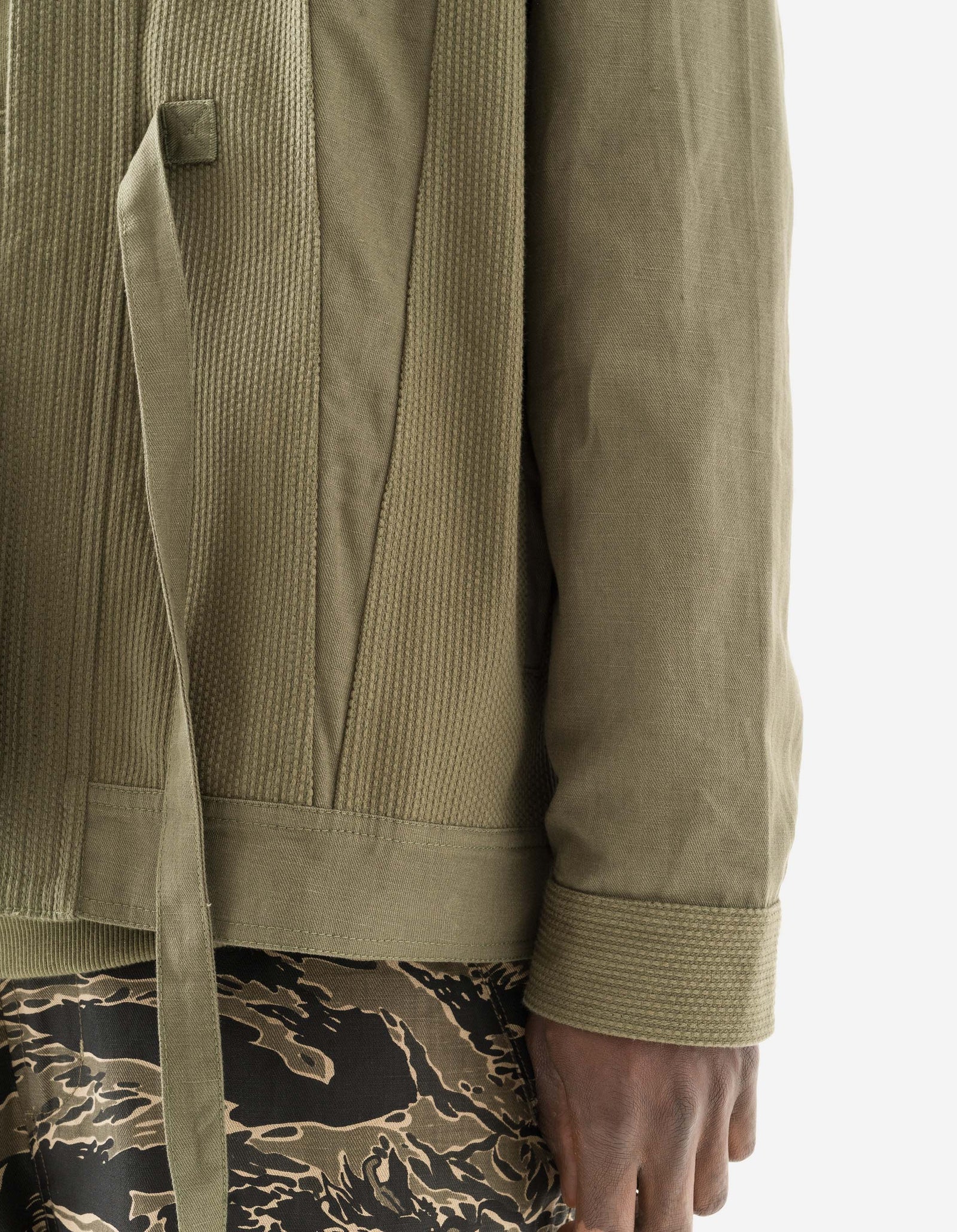 7133 Hemp Hanten Trucker Jacket Olive OG-107F
