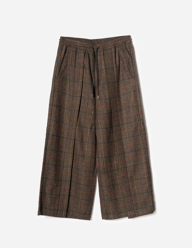 7134 Wool Hakama Track Pants Brown
