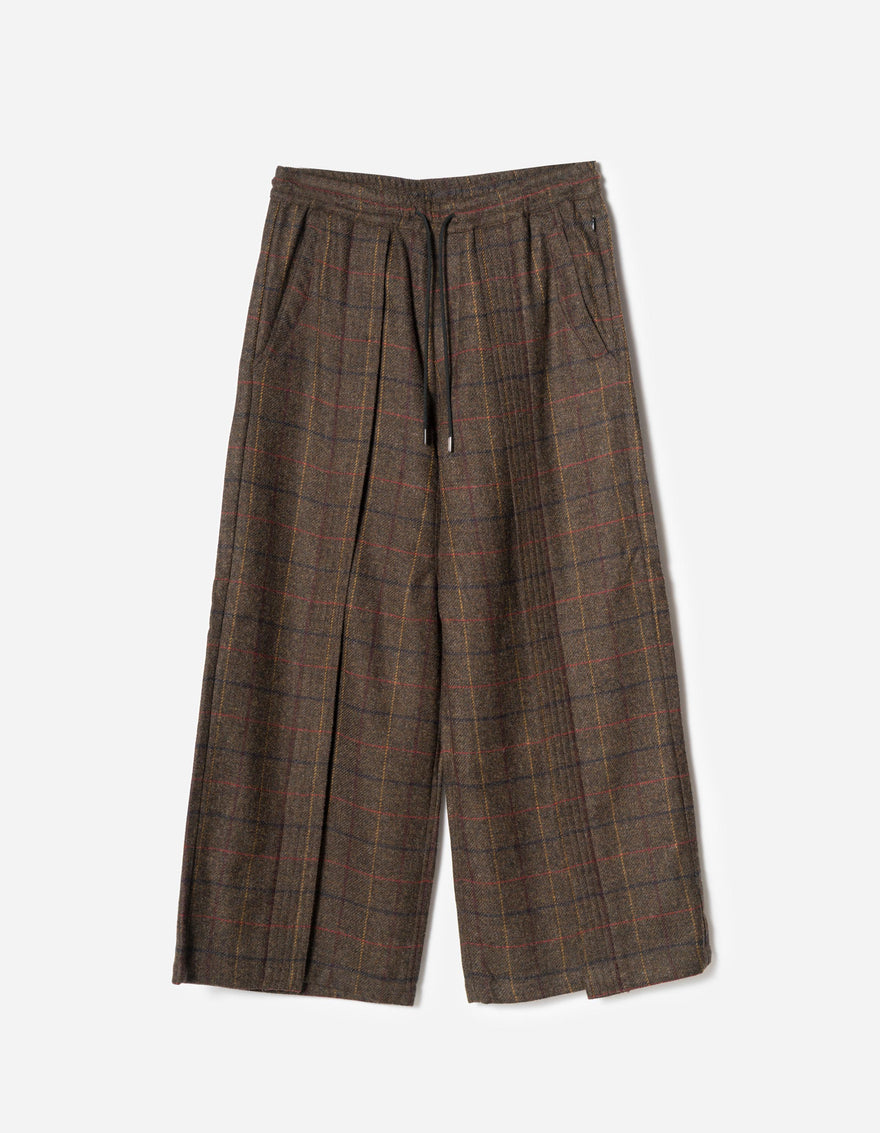 7134 Wool Hakama Track Pants Brown