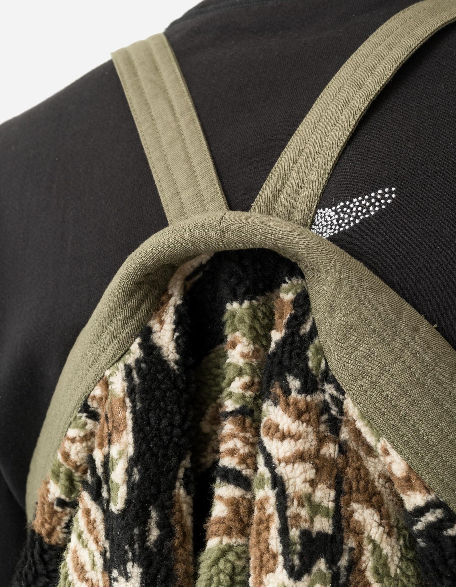 7144 Bonsai Tigerstripe Fleece Kimono Mint Gold
