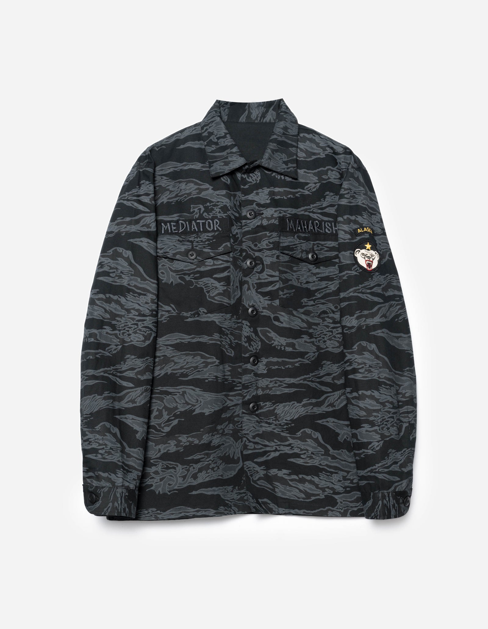 7147 Bonsai Tigerstripe L/S Utility Shirt Subdued Night