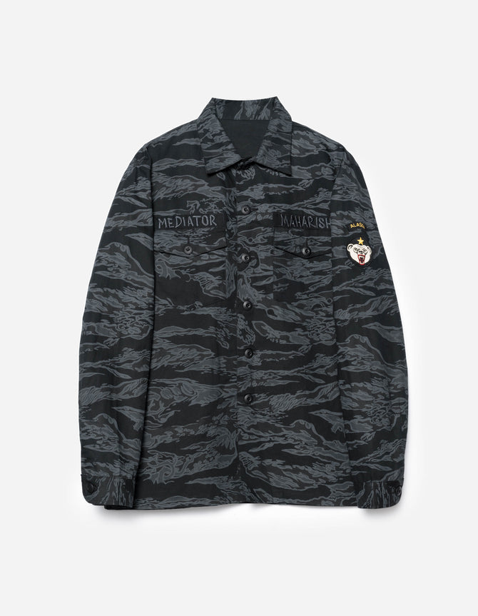 7147 Bonsai Tigerstripe L/S Utility Shirt Subdued Night