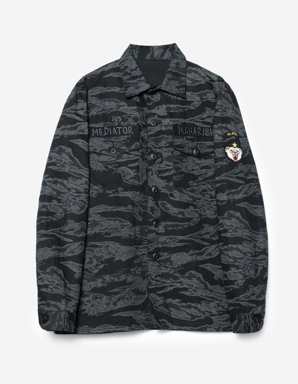 7147 Bonsai Tigerstripe L/S Utility Shirt Subdued Night
