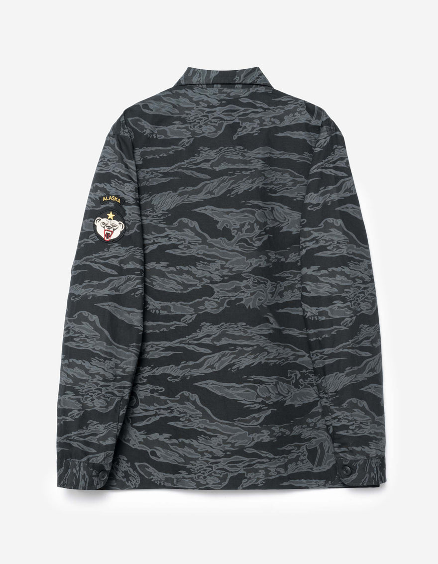 7147 Bonsai Tigerstripe L/S Utility Shirt Subdued Night