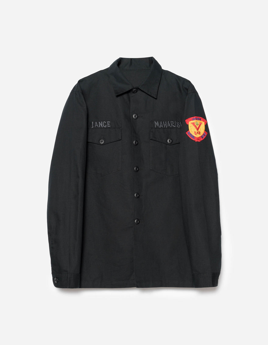 7149 Riverine L/S Embroidered Utility Shirt Black