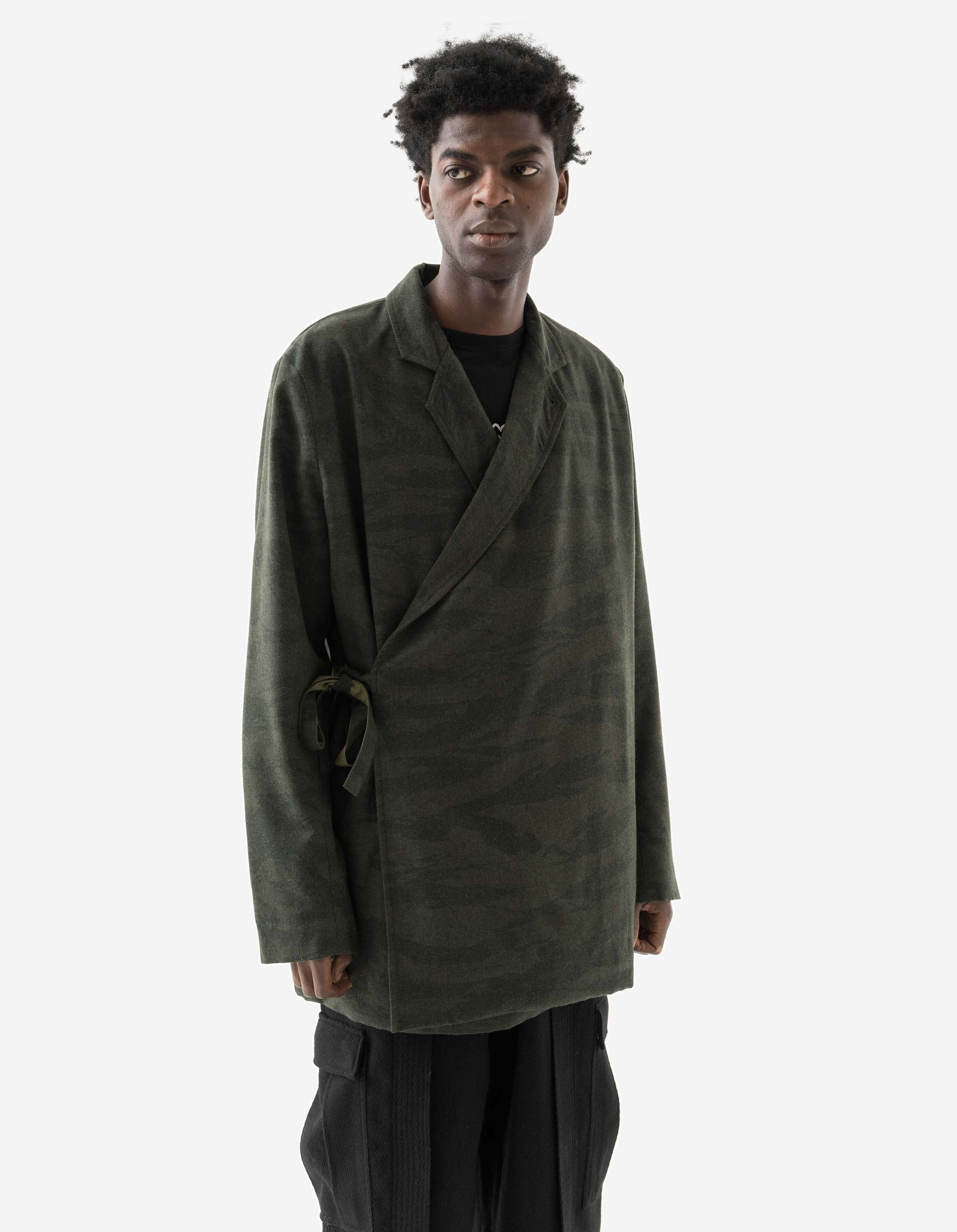 7151 Bonsai Tigerstripe Kimono Blazer Dark Olive – Maharishi