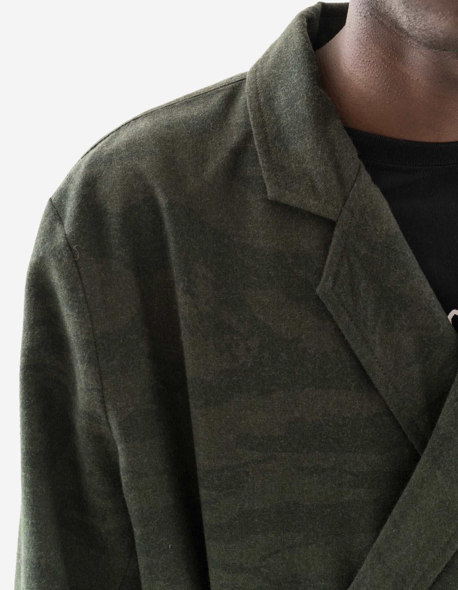 7151 Bonsai Tigerstripe Kimono Blazer Dark Olive