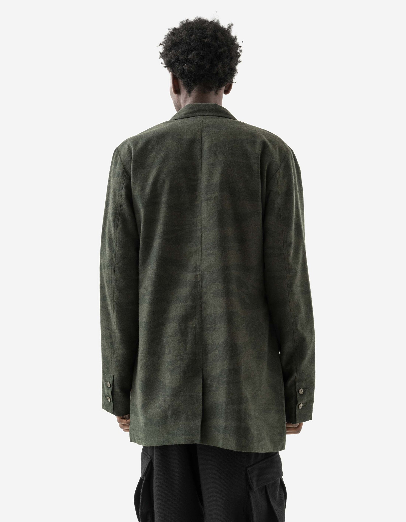 7151 Bonsai Tigerstripe Kimono Blazer Dark Olive