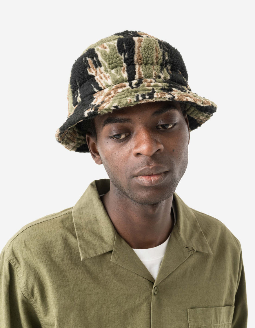 7152 Bonsai Tigerstripe Fleece Bucket Hat Mint Gold