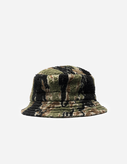 7152 Bonsai Tigerstripe Fleece Bucket Hat Mint Gold