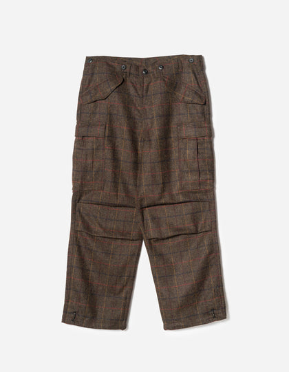 7117 Wool Check M65 Cargo Pant Brown