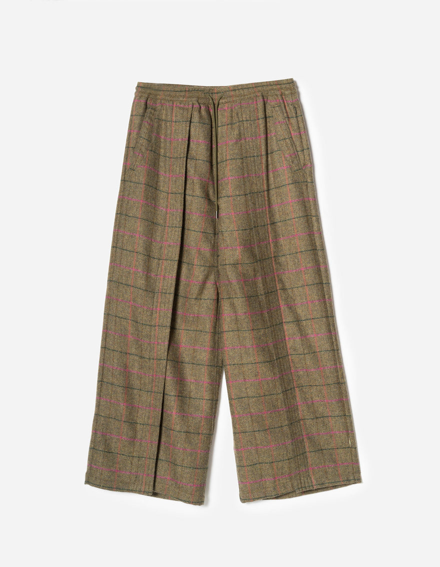 7159 Wool Hakama Track Pants Olive
