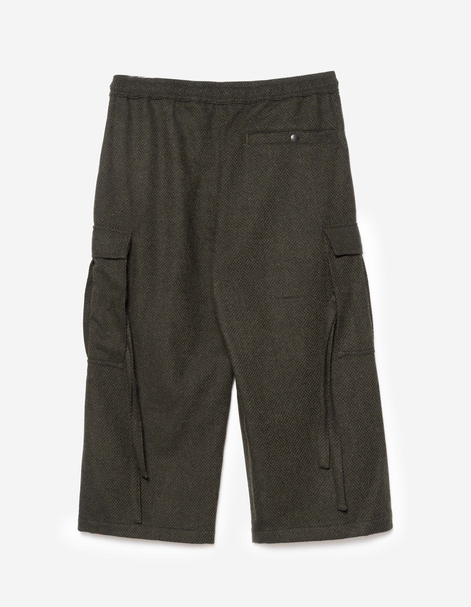 Dark gray cargo pants on a white background