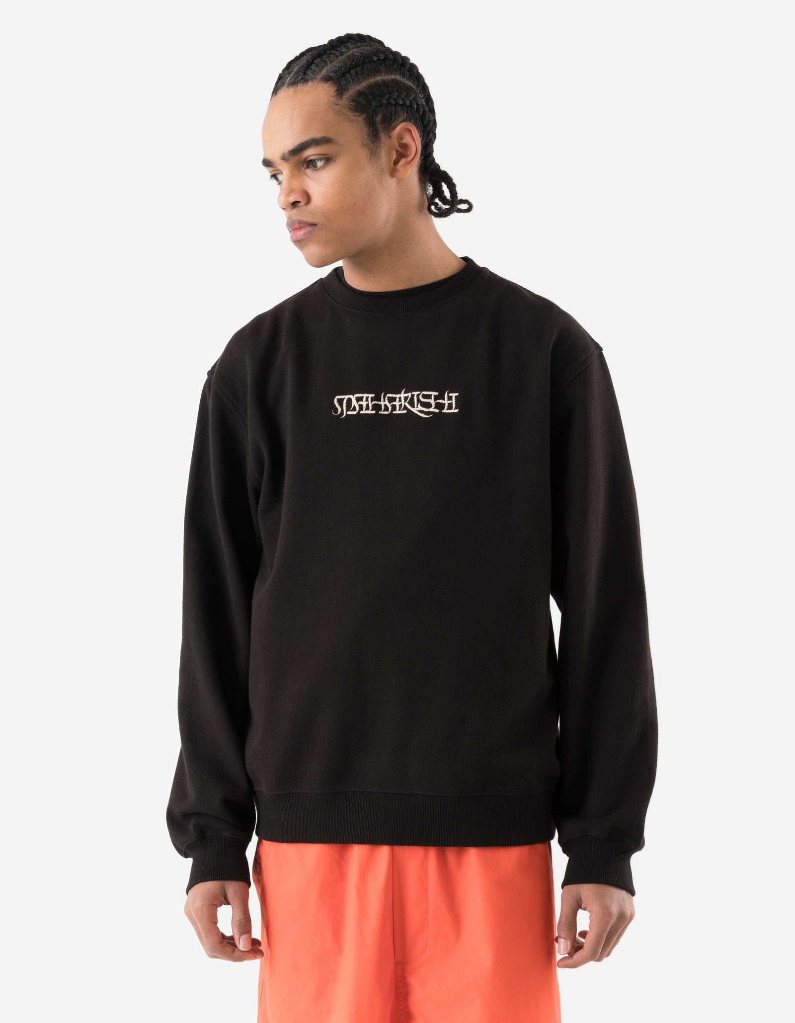 7549 Maha Script Crew Sweat Black