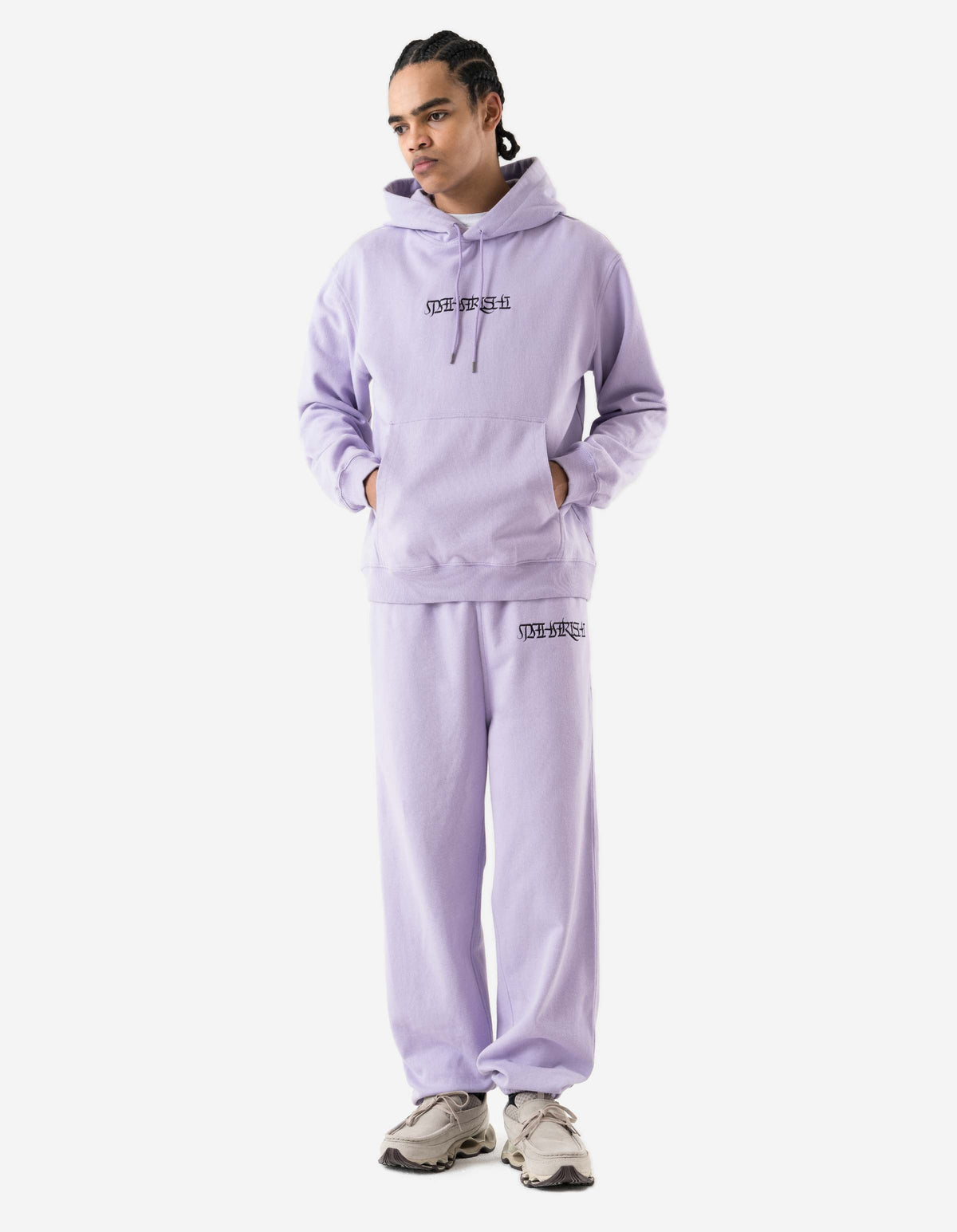 7552 Maha Script Hooded Sweat Lavender