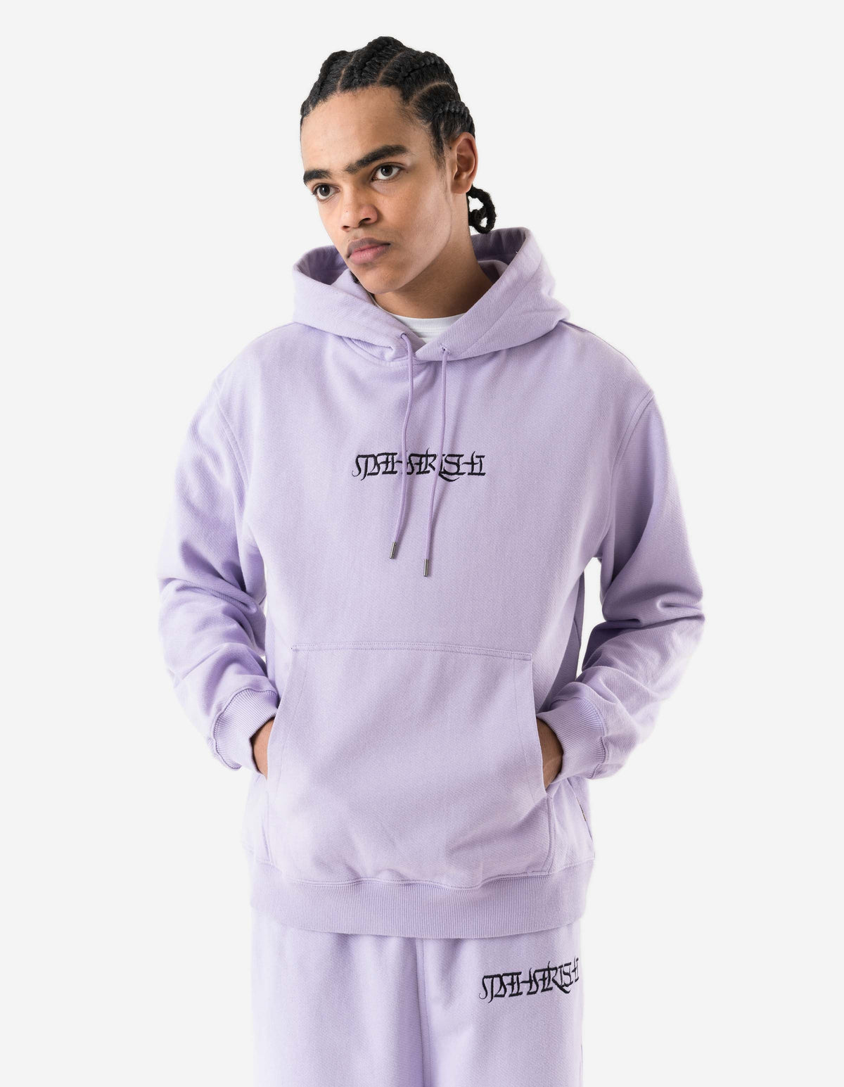 7552 Maha Script Hooded Sweat Lavender