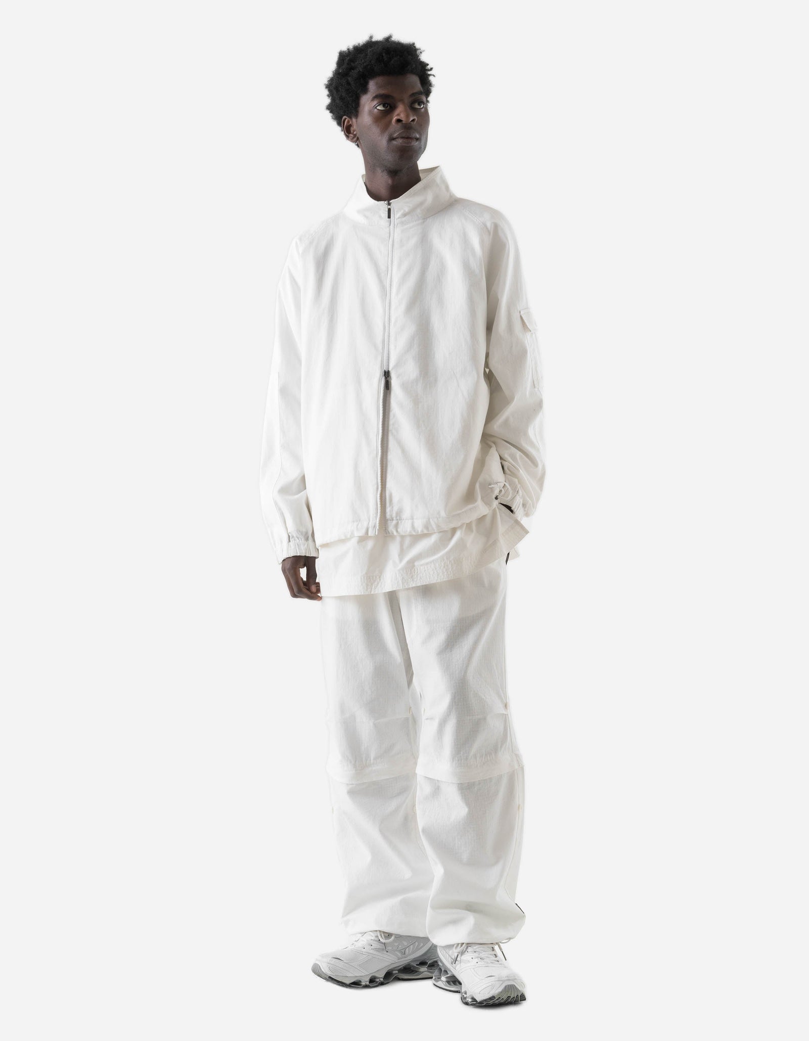 7566 Hemp Ripstop Track Jacket White