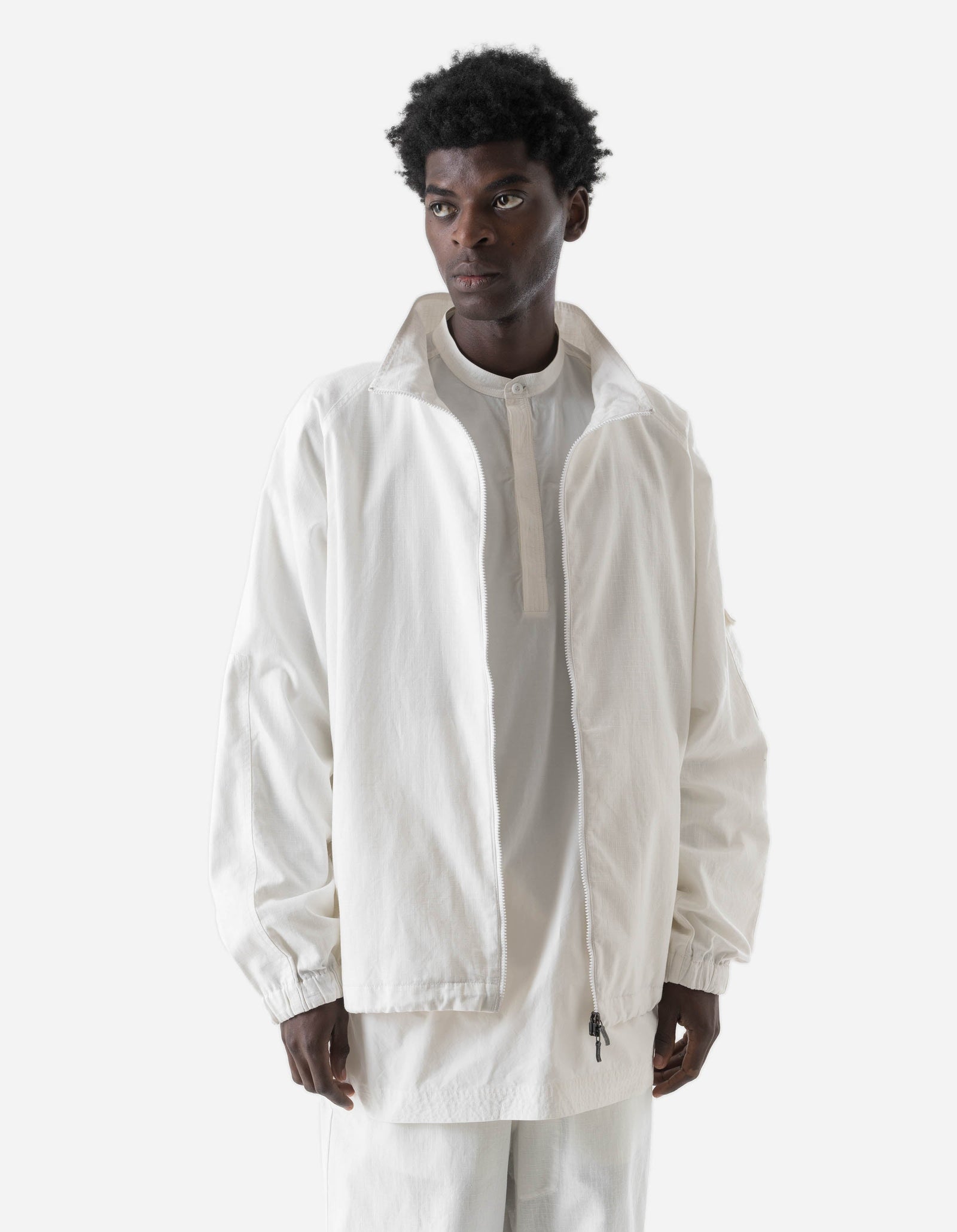 7566 Hemp Ripstop Track Jacket White