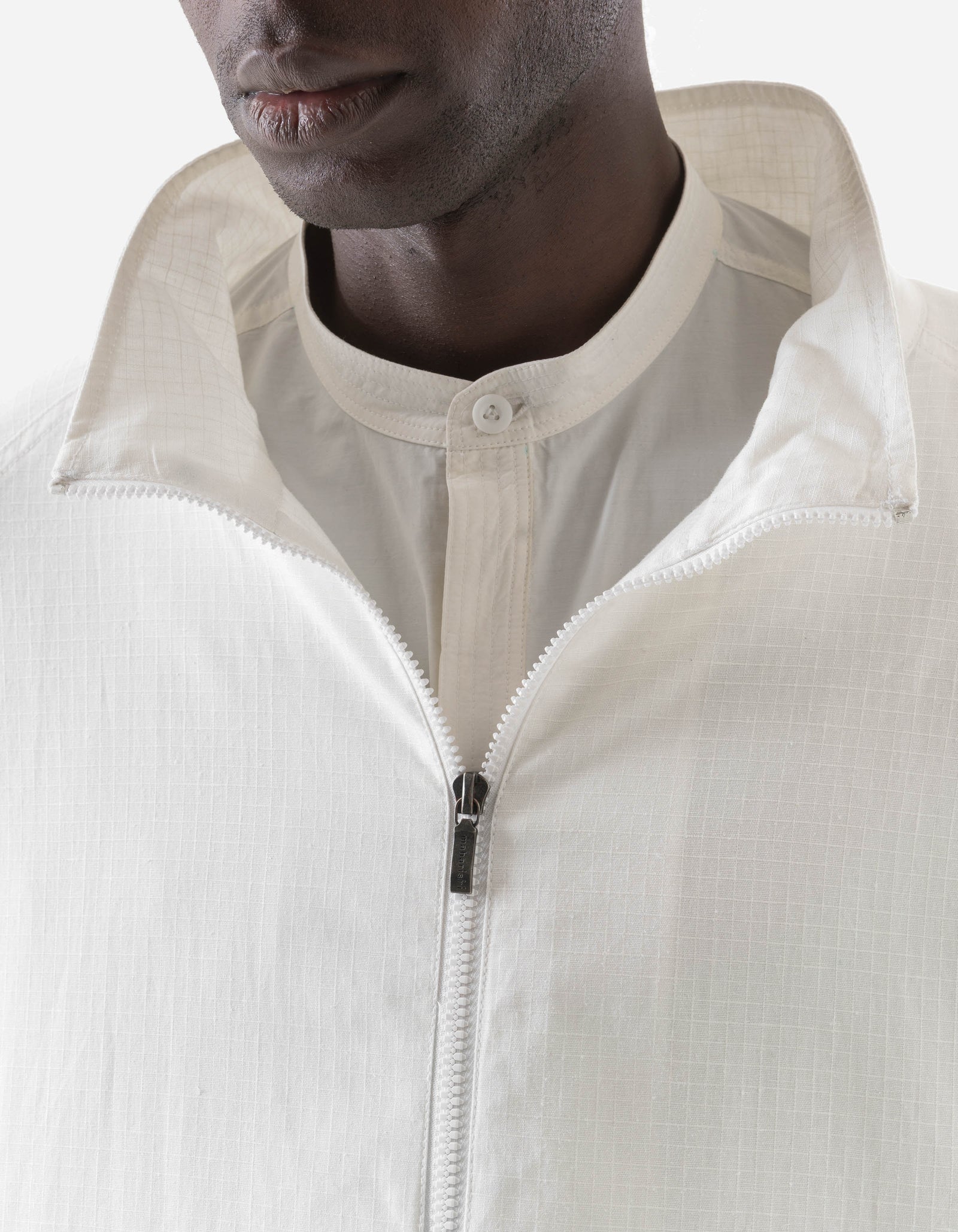 7566 Hemp Ripstop Track Jacket White