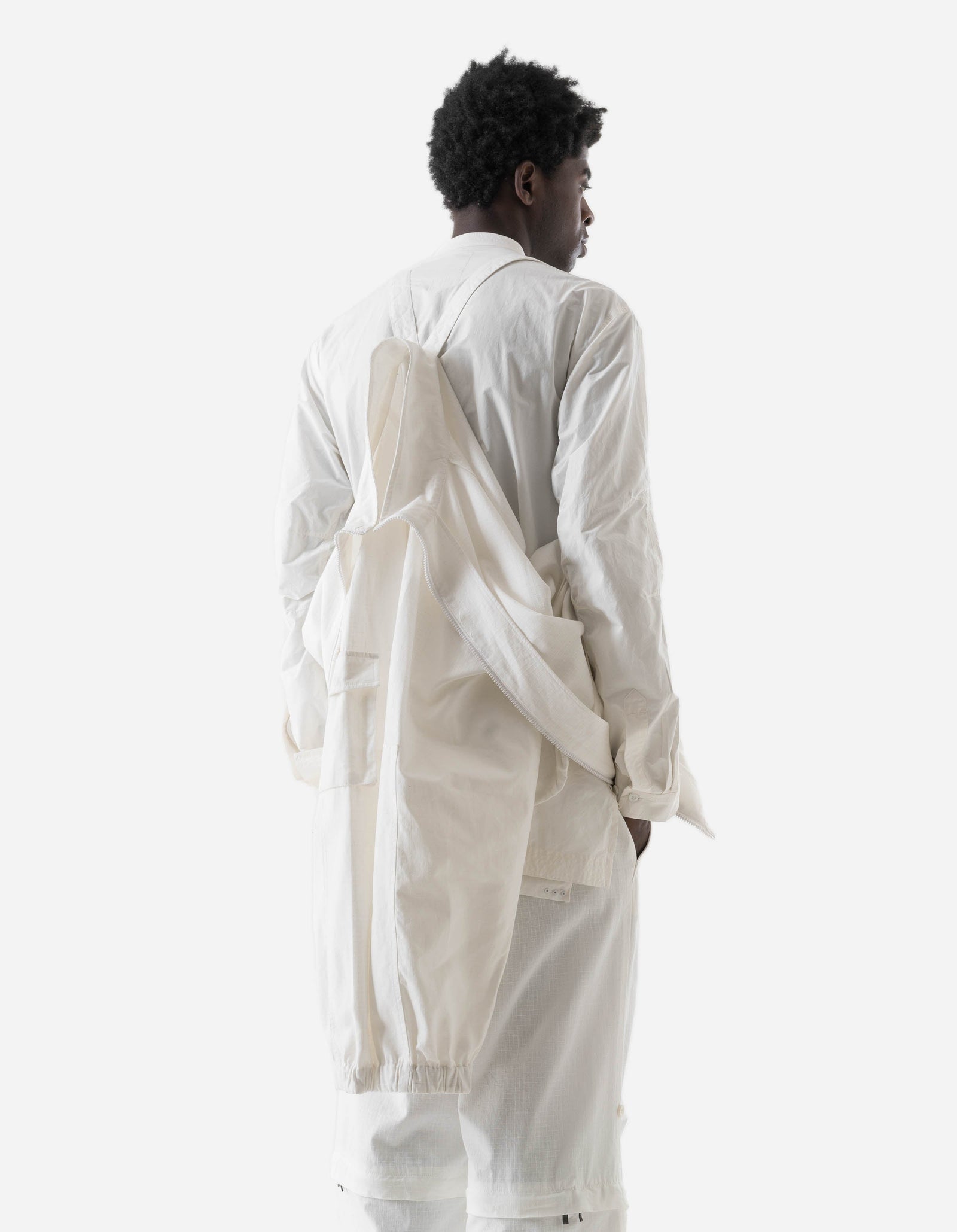 7566 Hemp Ripstop Track Jacket White