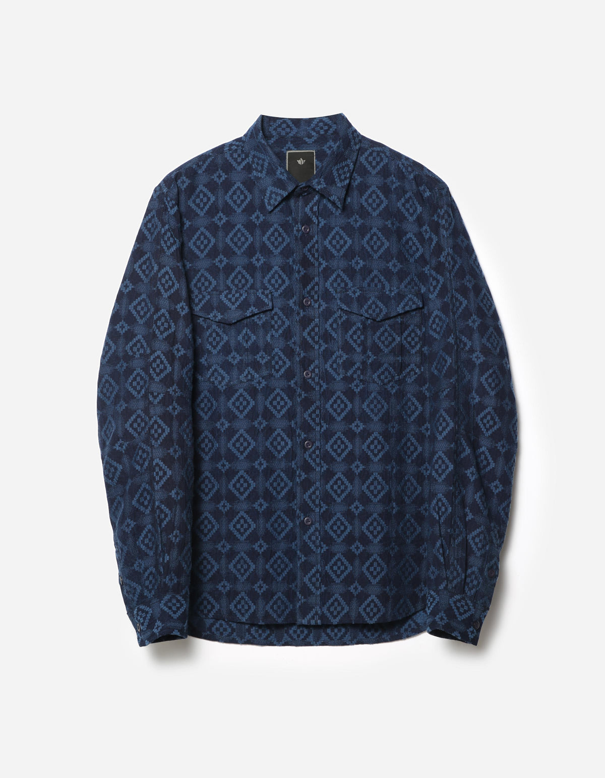 7569 Komon Aizome Custom Shirt Aizome Blue