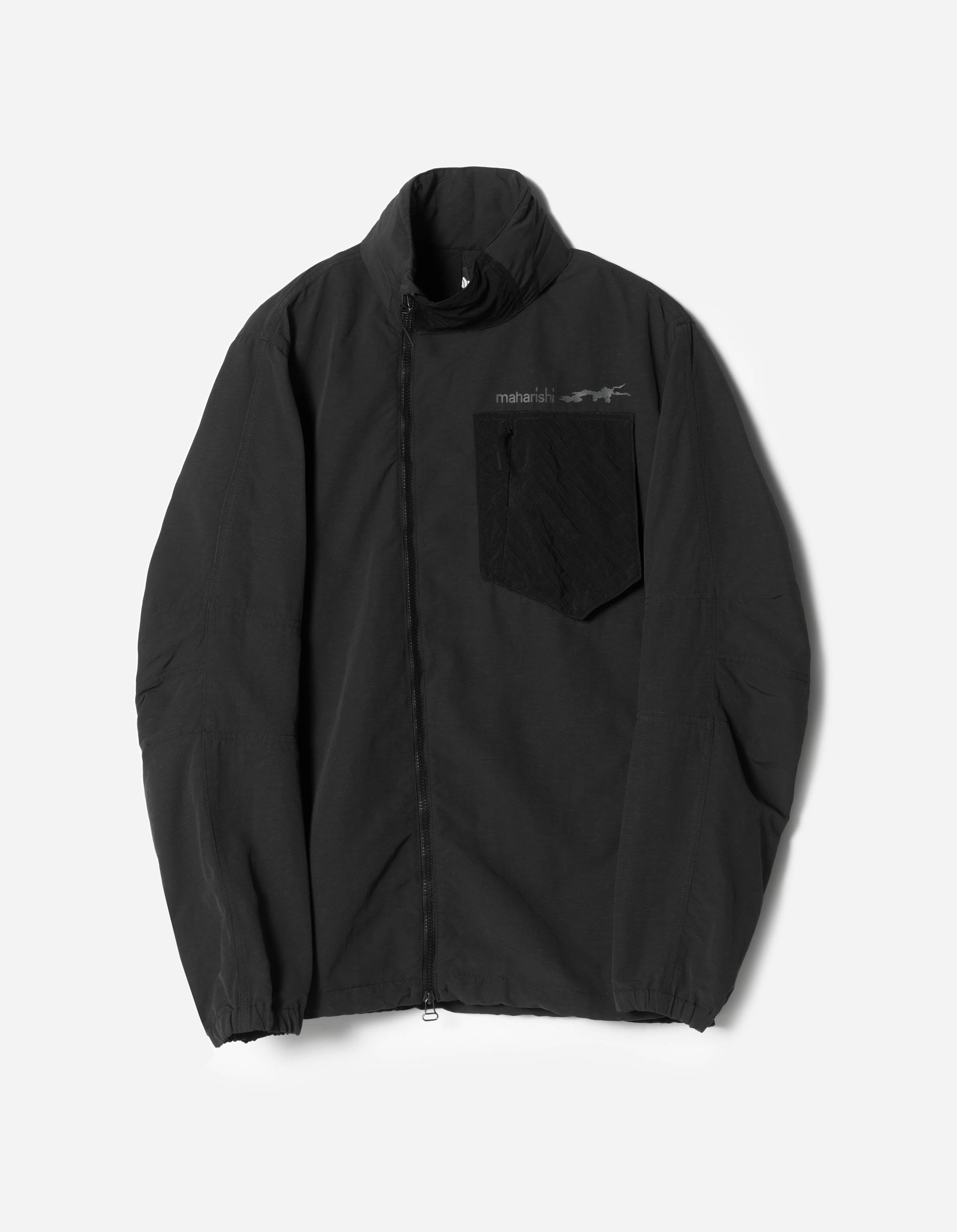 7580 DWR Hemp Asym Wind Breaker Black – Maharishi