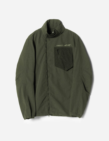 7580 DWR Hemp Asym Wind Breaker Olive OG-107F