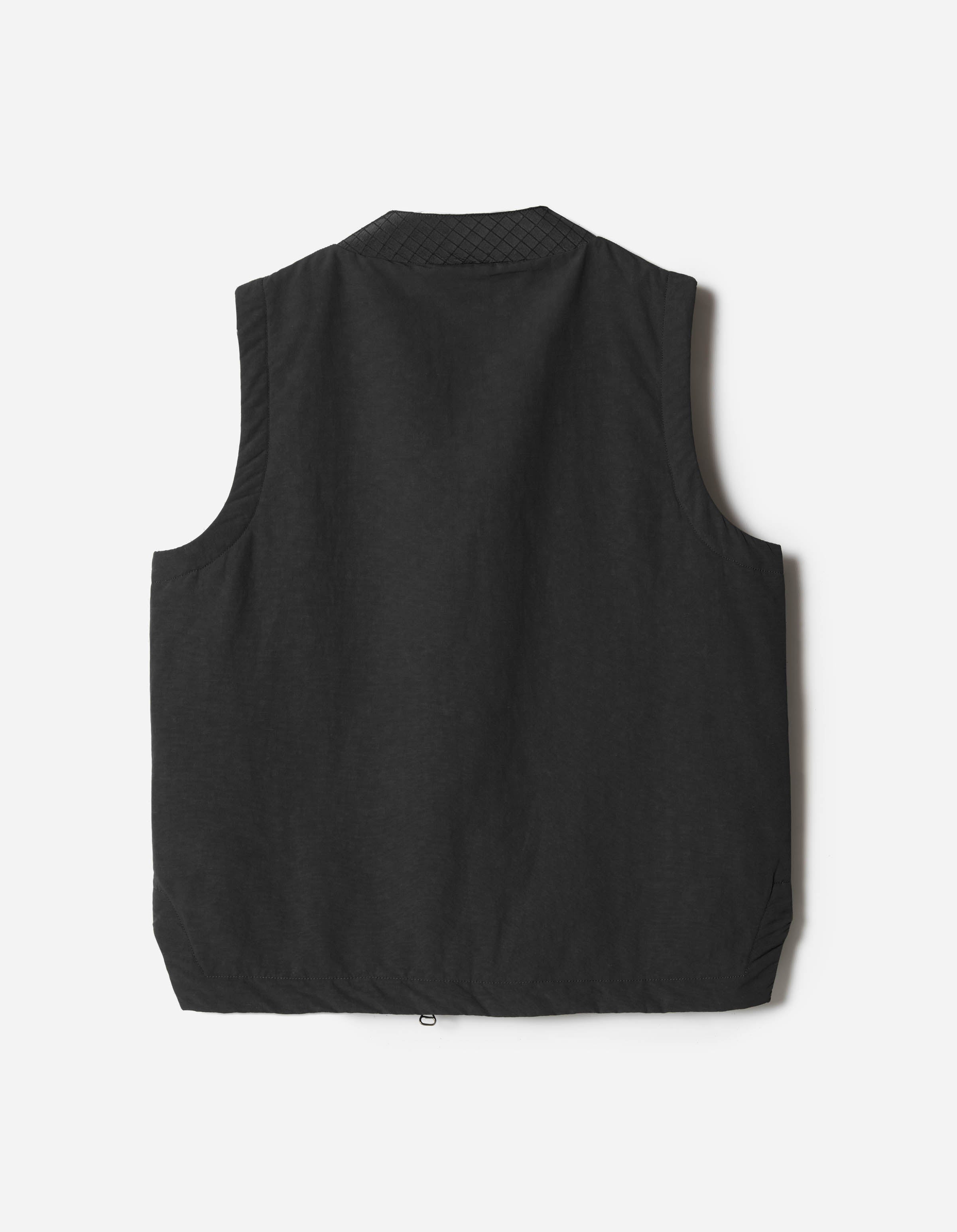 7581 DWR Hemp Light Padded Asym Vest Black – Maharishi