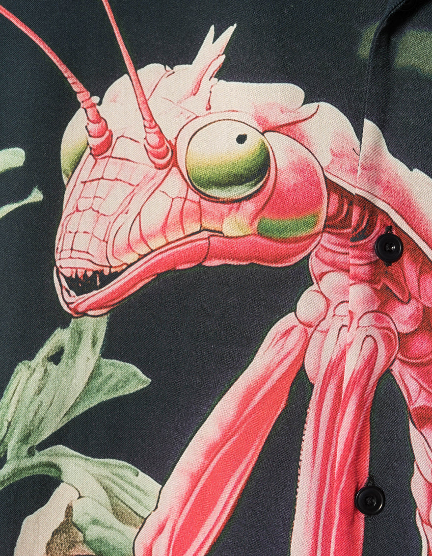 7594 Orchid Mantis Camp Collar Shirt Navy