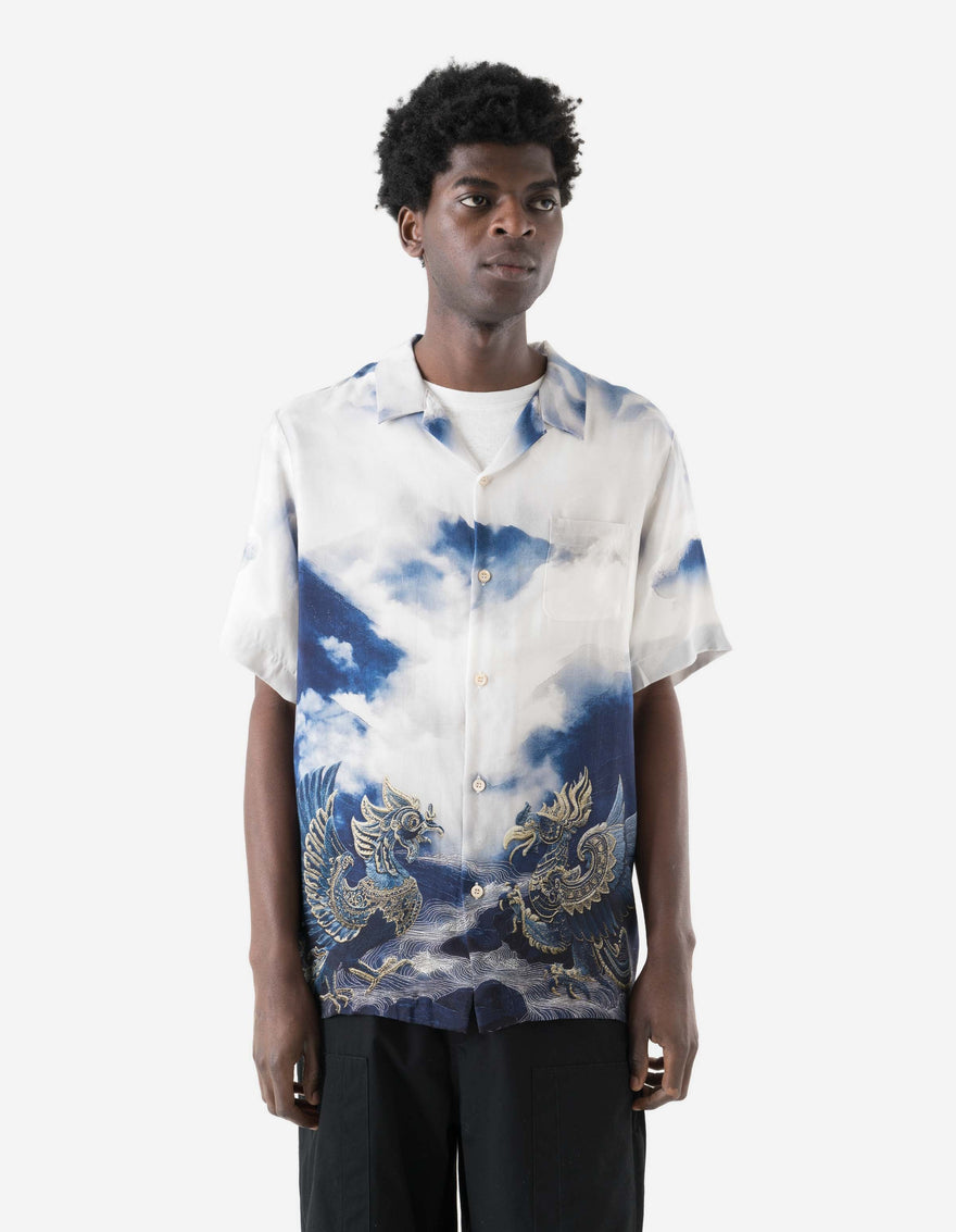 7703 Garuda Camp Collar Shirt Navy