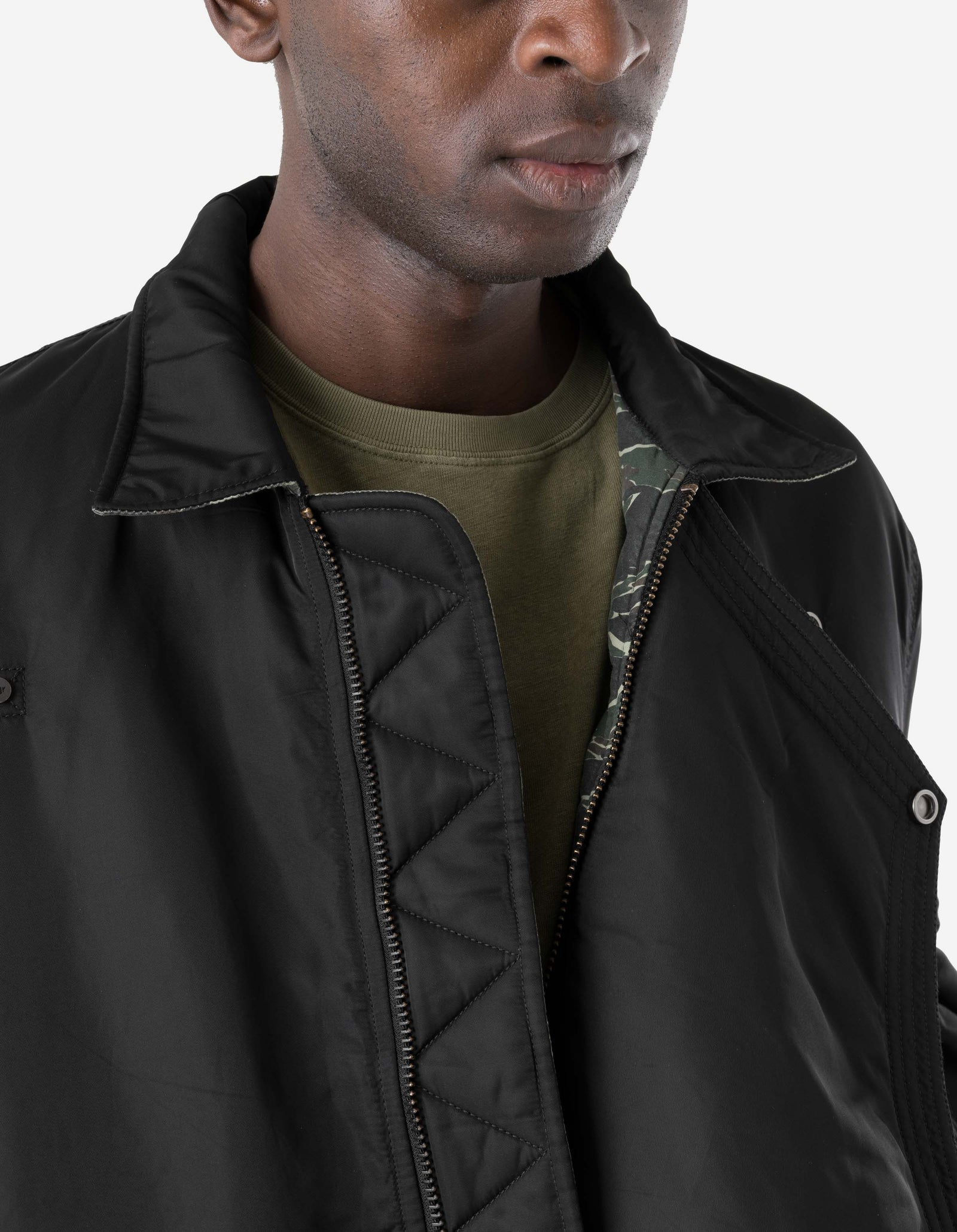 7691 A2 Monk Flight Jacket Black/Olive