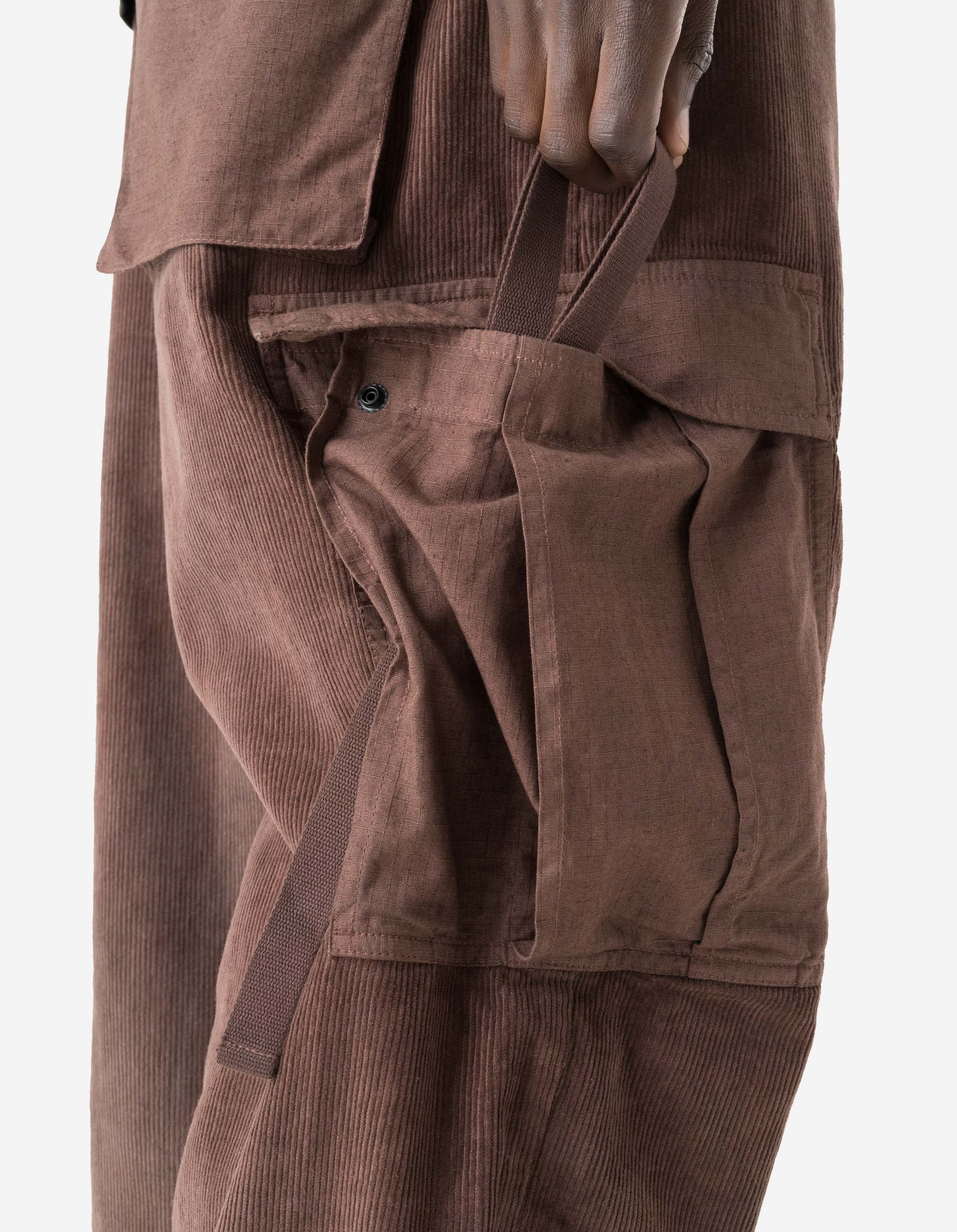 7695 Hemp Cord Utility Cargo Pants Earth Brown