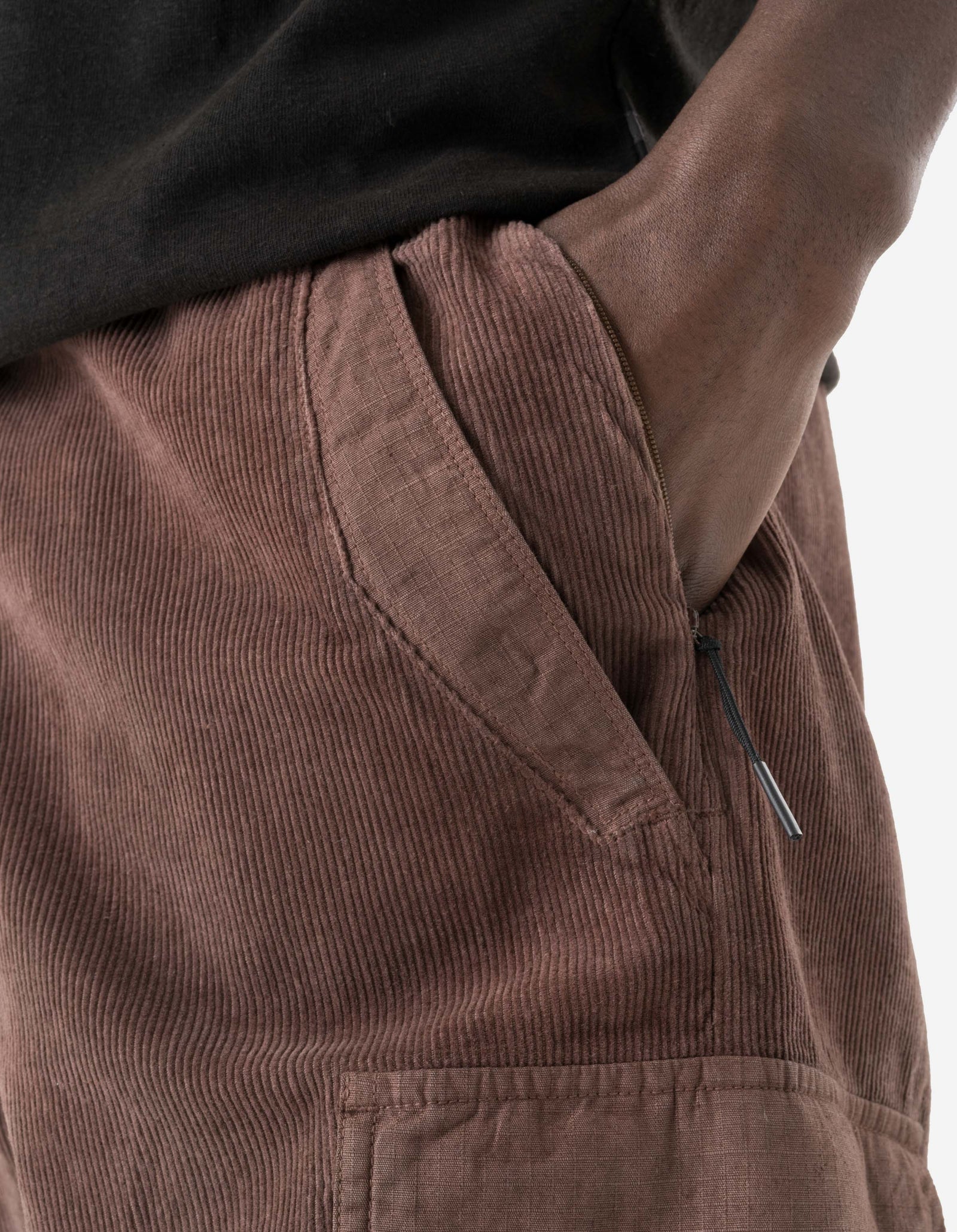 7695 Hemp Cord Utility Cargo Pants Earth Brown