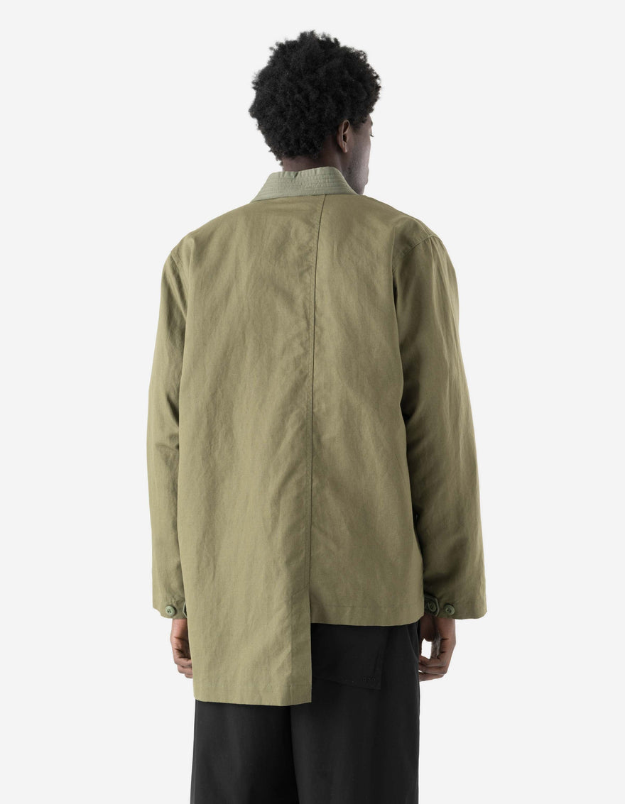 7706 Asym Hanten Kimono Olive OG-107F