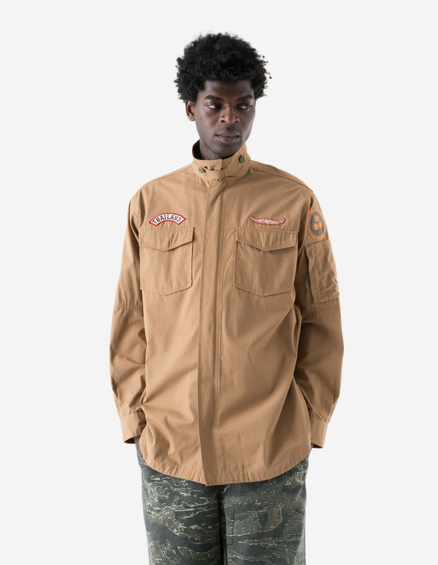 7707 Cordura WR Aircrew Zipped Shirt Coyote