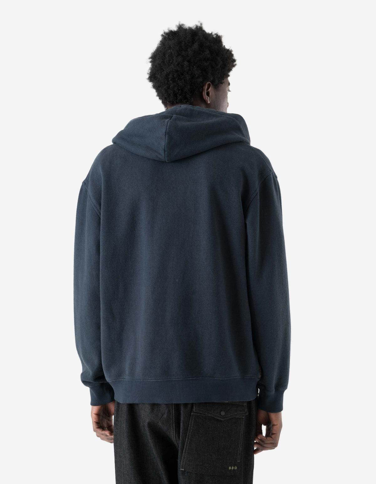 7732 Upcycled Liner Hemp Hooded Sweat Navy
