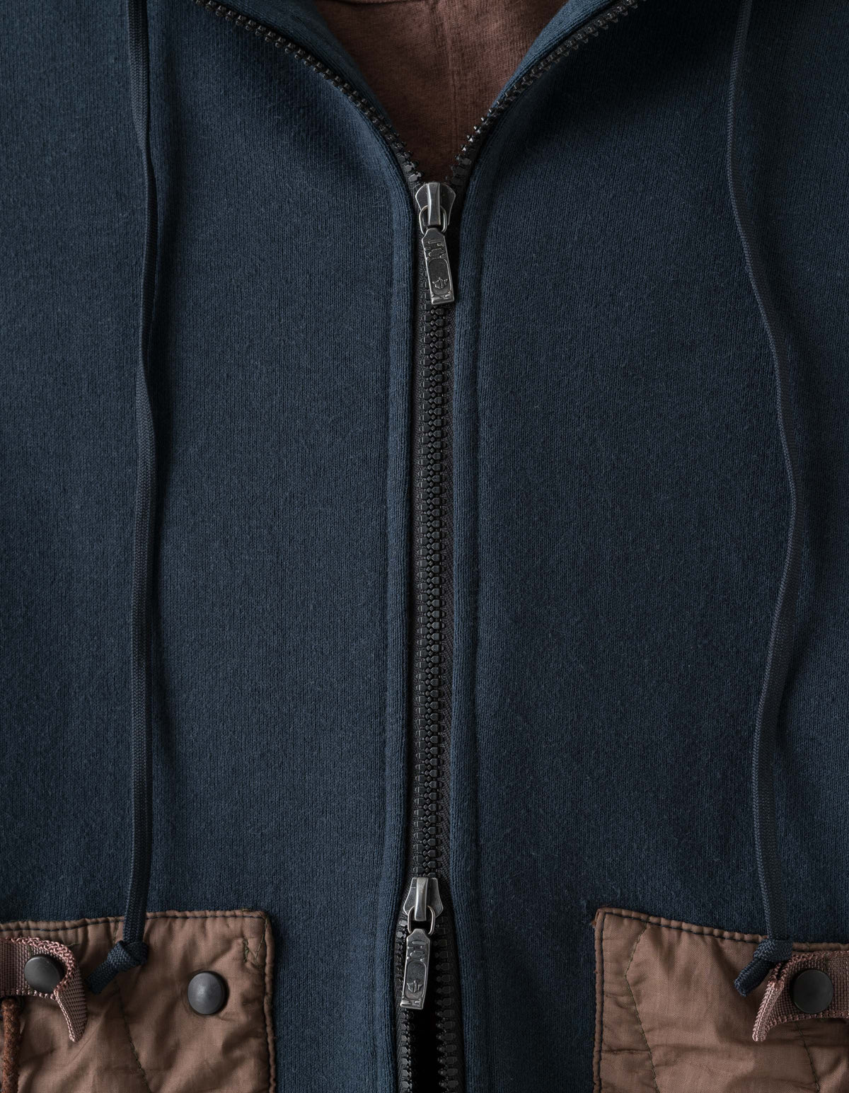 7732 Upcycled Liner Hemp Hooded Sweat Navy