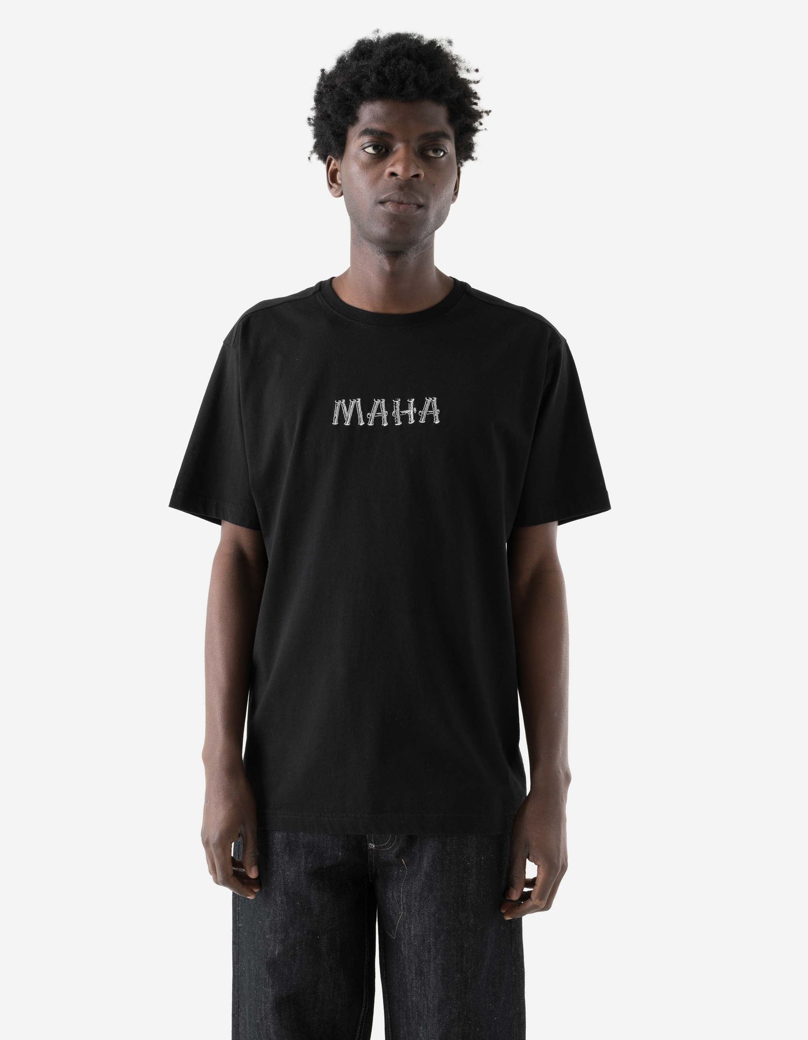 7768 Bamboo Logo S/S T-Shirt Black