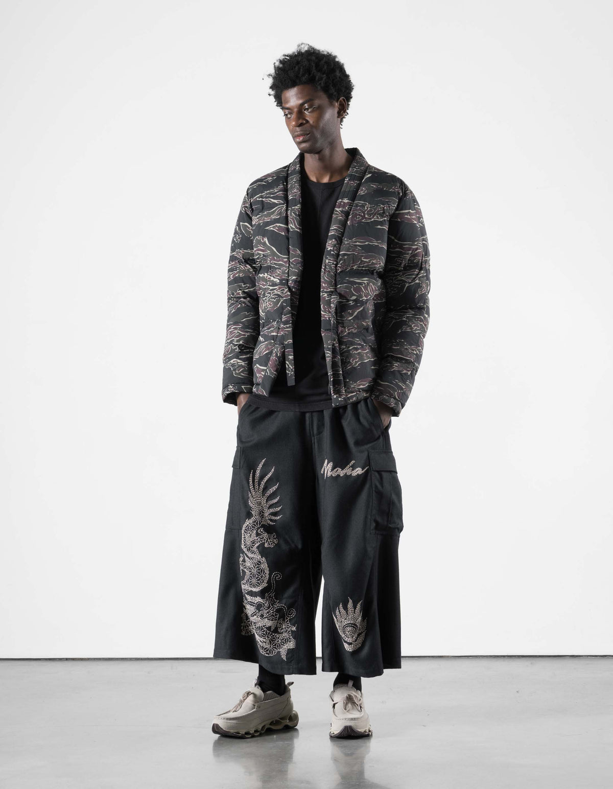 7796 Camo Hanten Kimono Puffer Jungle