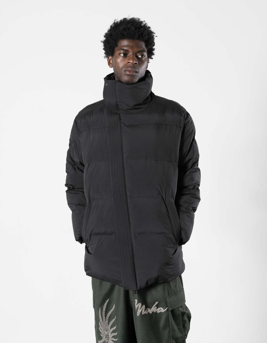 7798 Oversized Asym Puffer Jacket Black