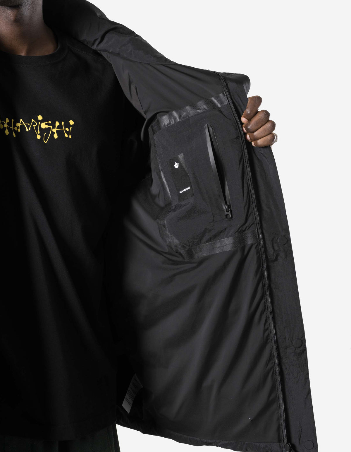7798 Oversized Asym Puffer Jacket Black