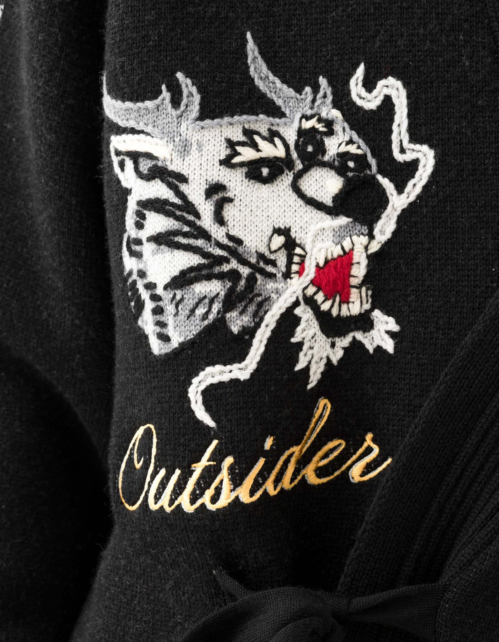 2203 Maharishi Knitted Tour Kimono Black